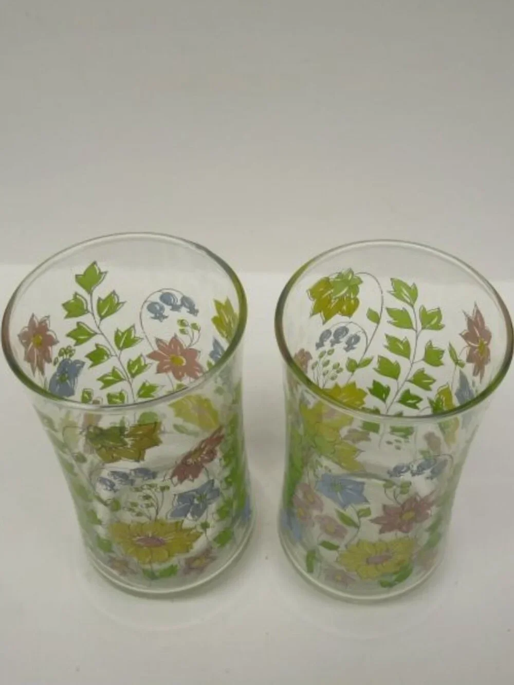 2 - Corning Ware Corelle MEADOW 5 1/4 Inch 10 Ounce All Over Pattern Tumblers